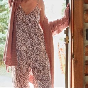 Aerie Leopard Satin Sleep Set